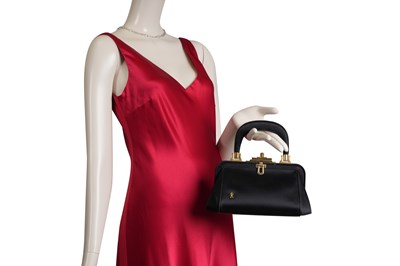 Lot 88 - ROBERTA DI CAMERINO BLACK SILK-FRAMED EVENING BAG