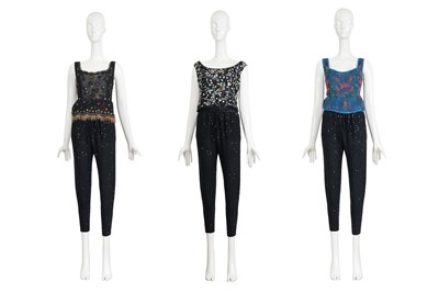 Lot 15 - CAROLINE CHARLES BEADED AND EMBROIDERED EVENING TOPS (THREE)