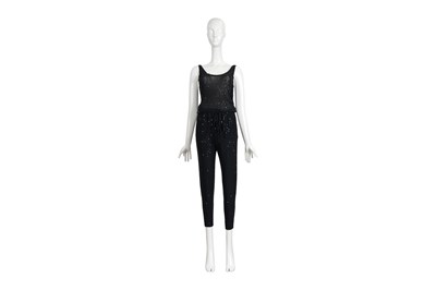 Lot 104 - STELLA MCCARTNEY BLACK LUREX EVENING JUMPSUIT