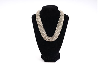 Lot 89 - SILVER MESH NECKLACE