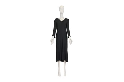 Lot 60 - JEAN MUIR (MAIN LINE) BLACK JERSEY EVENING DRESS