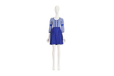 Lot 90 - SONIA RYKIEL BLUE AND WHITE STRIPED DRESS