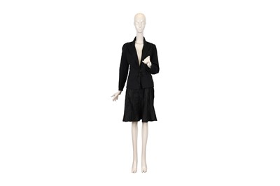 Lot 31 - DRIES VAN NOTEN BLACK SKIRT SUIT