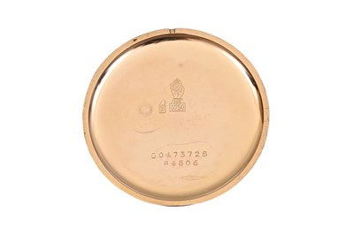 Lot 43 - AN ELEGANT VINTAGE MOVADO MEN’S 18K ROSE GOLD MANUAL WRISTWATCH.