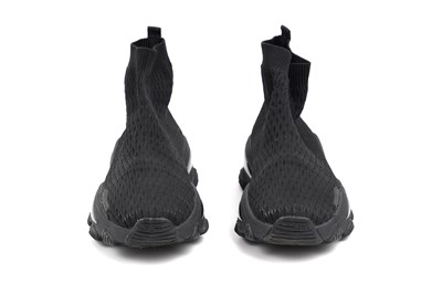 Lot 65 - KURT GEIGER LONDON BLACK SOCK TRAINERS