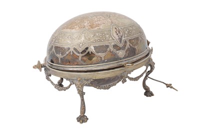Lot 27 - A 19TH CENTURY SILVER PLATED MAPPIN BROTHERS REVOLVING CHAFING DISH