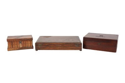Lot 73 - THREE WOODEN BOXES