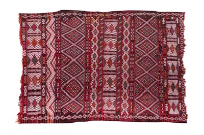 Lot 186 - A RED GROUND TURKISH WOOL RUG