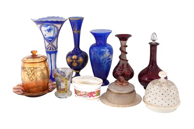 Lot 142 - A COLLECTION OF 19TH CENTURY AND LATER GLASSWARE