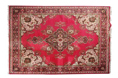 Lot 103 - A LARGE RED GROUND TABRIZ CARPET