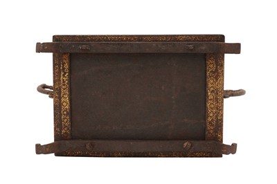 Lot 50 - AN INDIAN KOFTAGARI IRON LIDDED CASKET