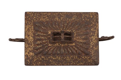 Lot 50 - AN INDIAN KOFTAGARI IRON LIDDED CASKET
