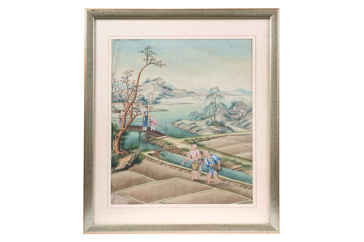 Lot 140 - A CHINESE WALLPAPER PANEL