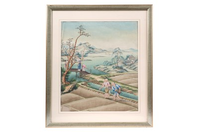 Lot 140 - A CHINESE WALLPAPER PANEL