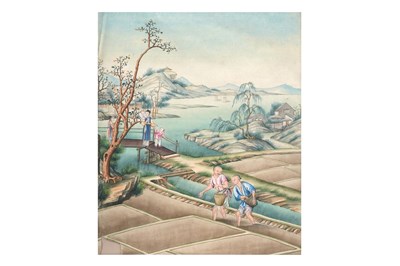 Lot 140 - A CHINESE WALLPAPER PANEL