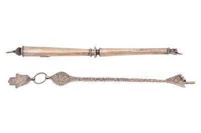 Lot 134 - TWO SILVER TORAH POINTERS (YADS)