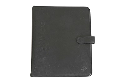 Lot 194 - MULBERRY BLACK LEATHER VINTAGE PERSONAL ORGANISER