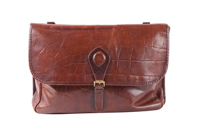 Lot 134 - A MULBERRY BROWN CONGO LEATHER UNISEX LAPTOP SHOULDER BAG