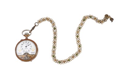 Lot 3 - A SWISS EIGHT DAY OPEN FACE POCKET WATCH BY JOVIS