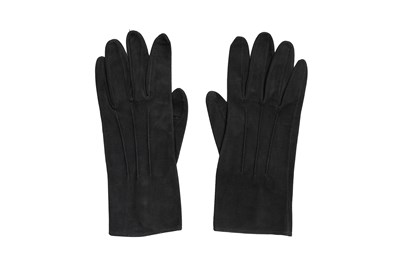 Lot 175 - PAMELA WOODS KID-SUEDE GLOVES WITH INTERNAL NAME TAG FOR JULIE CHRISTIE