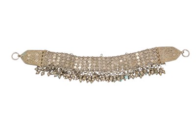 Lot 236 - A WHITE-METAL CHOKER NECKLACE ATTACHMENT