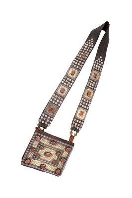 Lot 138 - A TURKMEN SILVER TEKKE AMULET HOLDER (CHEIKEL)