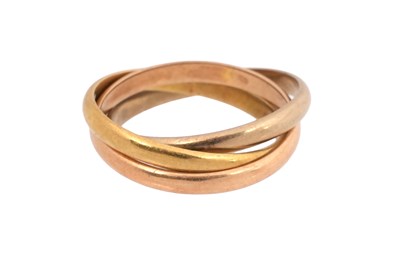 Lot 48 - A GOLD TRINITY RING
