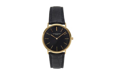 AN ELEGANT VACHERON CONSTANTIN MEN’S 18K YELLOW GOLD MANUAL WRISTWATCH.