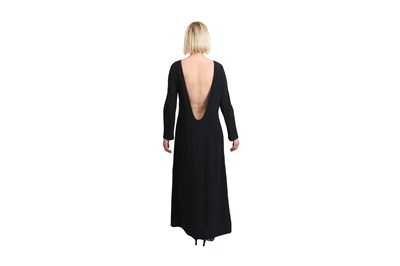 Lot 70 - DRIES VAN NOTEN (ATTRIBUTED) BLACK CREPE EVENING DRESS