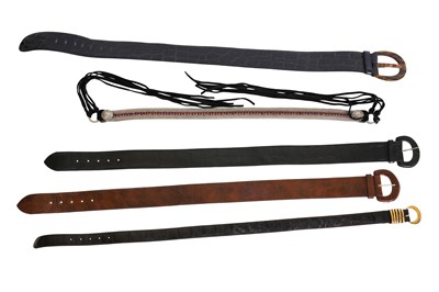 Lot 187 - A COLLECTION OF LADIES LEATHER BELTS (FIVE)