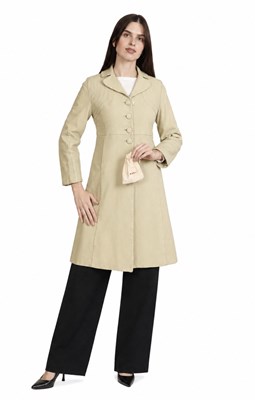 Lot 106 - A MARNI PISTACHIO COLOURED LEATHER COAT