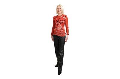 Lot 79 - JEAN PAUL GAULTIER ORANGE 'SOLEIL FEMME' TOP