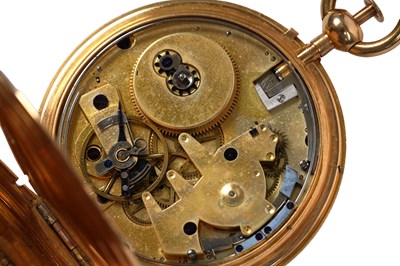 Lot 148 - AN EXCEPTIONAL BREGUET ET FILS 18CT GOLD REPEATING PAIR CASED OPEN FACE POCKET WATCH