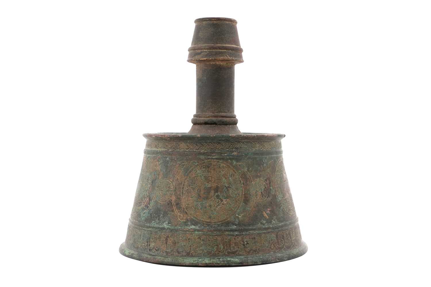 Lot 29 - AN AYYUBID BRONZE CANDLESTICK