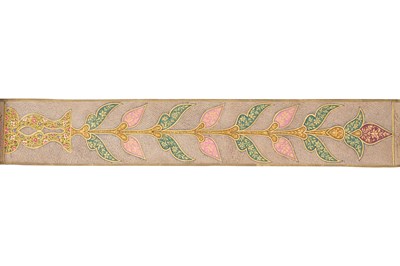 Lot 81 - A QAJAR ILLUMINATED QUR'AN SCROLL