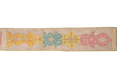 Lot 81 - A QAJAR ILLUMINATED QUR'AN SCROLL