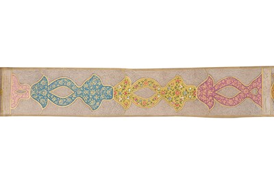 Lot 81 - A QAJAR ILLUMINATED QUR'AN SCROLL