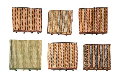Lot 218 - A GROUP OF SIX SILK WOVEN COVERS