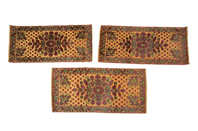 Lot 170 - THREE OTTOMAN ÇATMA CUSHION COVERS (YASTIK YÜZÜ)