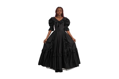 Lot 28 - LAURA ASHLEY BLACK 'PRAIRIE REVIVAL' BALL GOWN