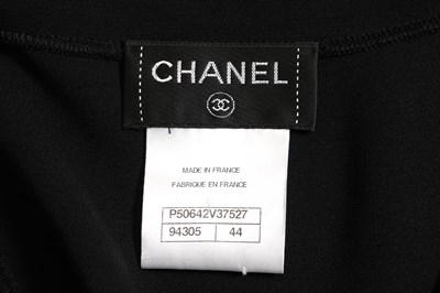 Lot 92 - A CHANEL BLACK SILK CRÊPE SHIFT DRESS