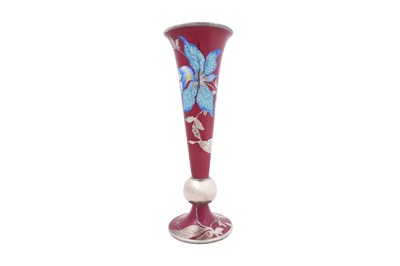 Lot 16 - A ROSENTHAL VASE WITH SILVER OVERLAY