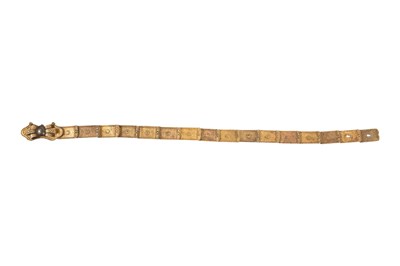 Lot 243 - AN OTTOMAN STYLE GILT WHITE METAL BELT WITH VAN MARK