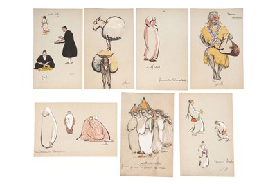 Lot 55 - A COLLECTION OF 36 ORIENTALIST PAINTINGS ATTRIBUTED TO MARCEL VICAIRE (1893-1976)