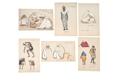 Lot 55 - A COLLECTION OF 36 ORIENTALIST PAINTINGS ATTRIBUTED TO MARCEL VICAIRE (1893-1976)