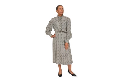Lot 56 - NORMAN HARTNELL ‘LE PETIT SALON’ PRINTED DAY DRESS