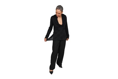 Lot 77 - A PAIR OF ISSEY MIYAKE 'PLEATS PLEASE' BLACK TUNIC AND 'HAAT' BROWN TUNIC