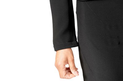 Lot 84 - A VALENTINO BLACK COCKTAIL DRESS AND MATCHING JACKET ENSEMBLE