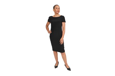 Lot 84 - A VALENTINO BLACK COCKTAIL DRESS AND MATCHING JACKET ENSEMBLE