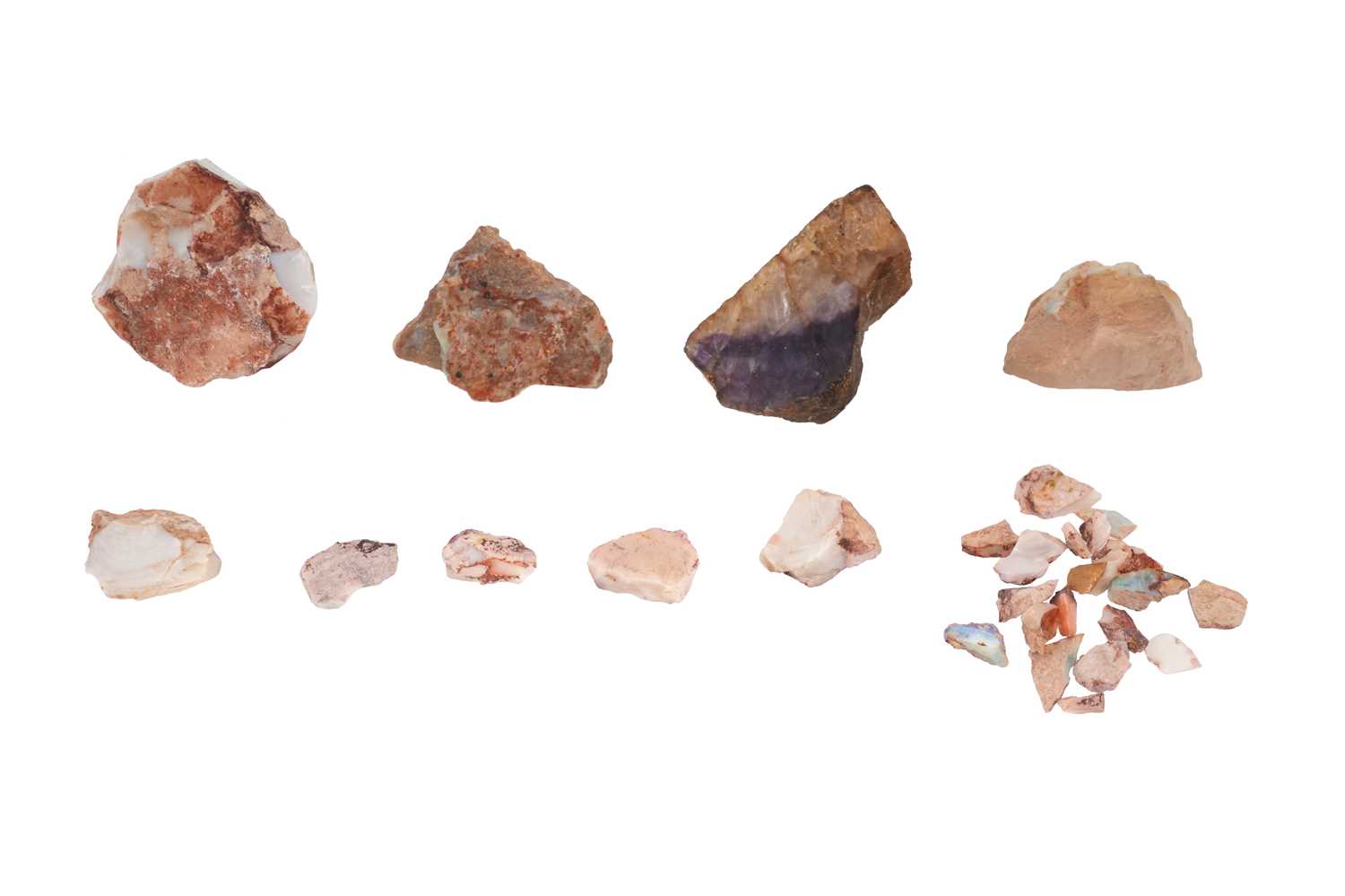 Lot 56 - A COLLECTION OF OPAL AND BLUEJOHN FRAGMENTS